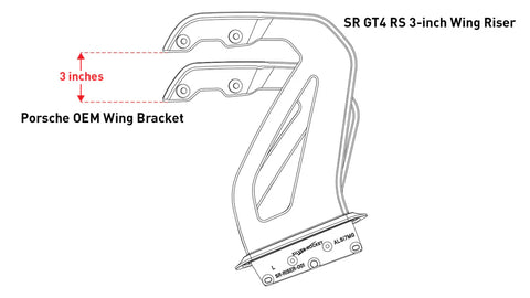 Porsche 718 GT4RS Wing Risers Set