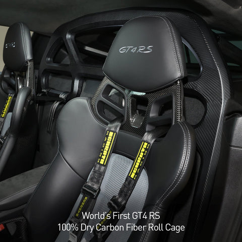 SR GT4 RS DRY CARBON FIBER ROLL CAGE & HARNESS BAR - FIA 253 COMPLIANT [PORSCHE 718/GT4/RS]