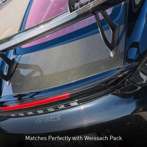 SR DRY CARBON FIBER V-FRAME TAILGATE [PORSCHE 718 / GT4 / RS WEISSACH PACK & STANDARD]