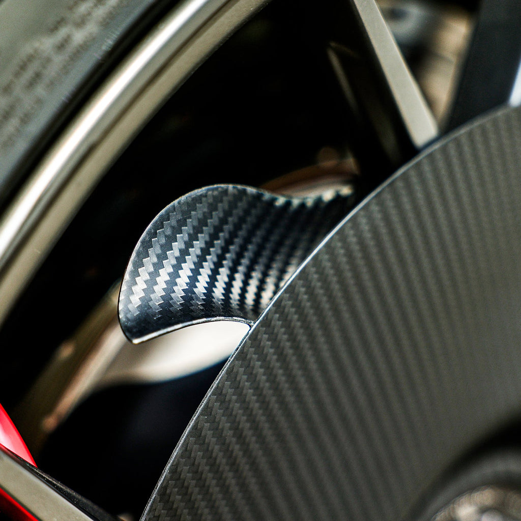 SR DRY CARBON FIBER TURBOFAN AERODISC PRO (for Aluminum FRONT Rims) [PORSCHE 718 GT4 RS]