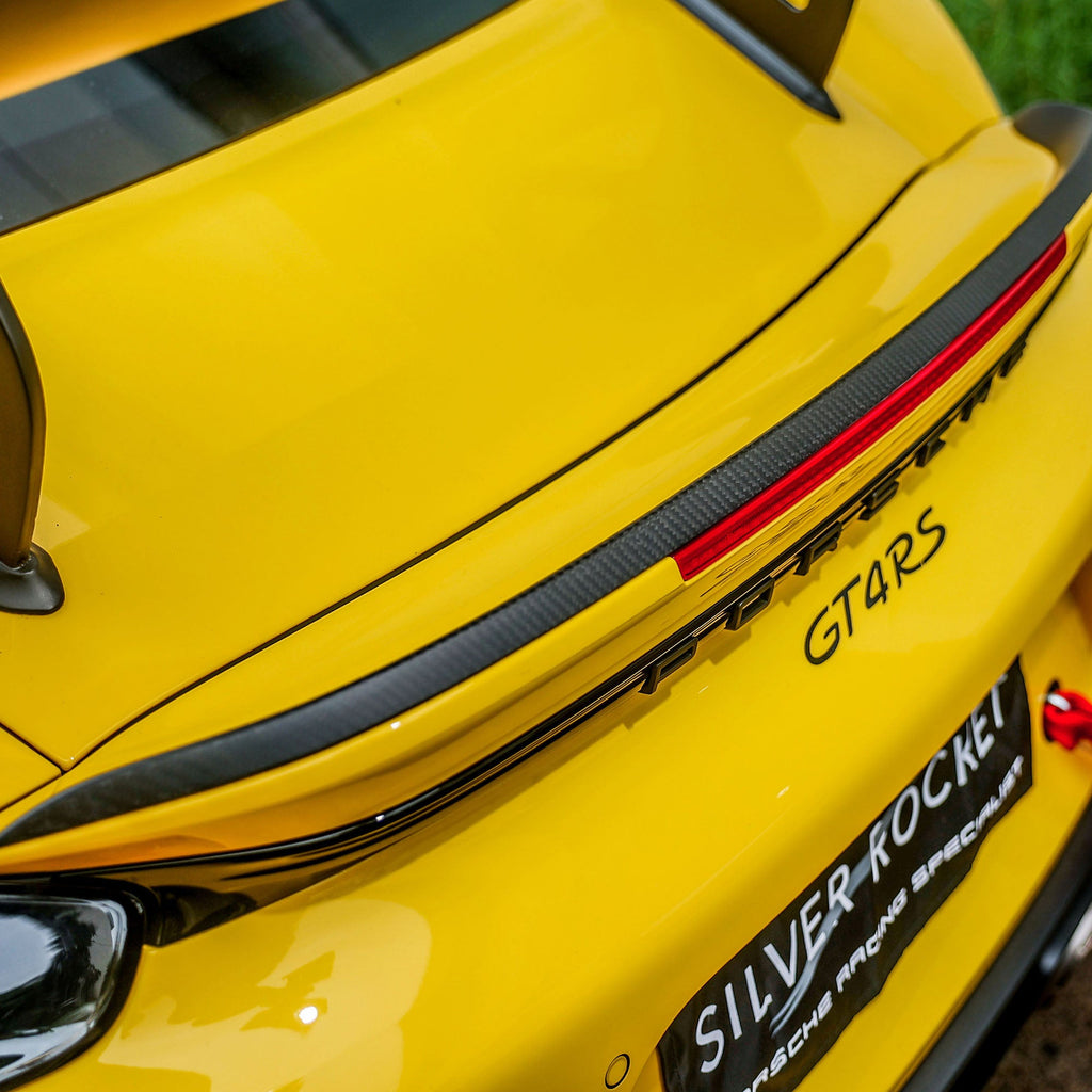 SR DRY CARBON FIBER REAR DUCKTAIL GURNEY FLAP [PORSCHE 718 Cayman GT4 RS]