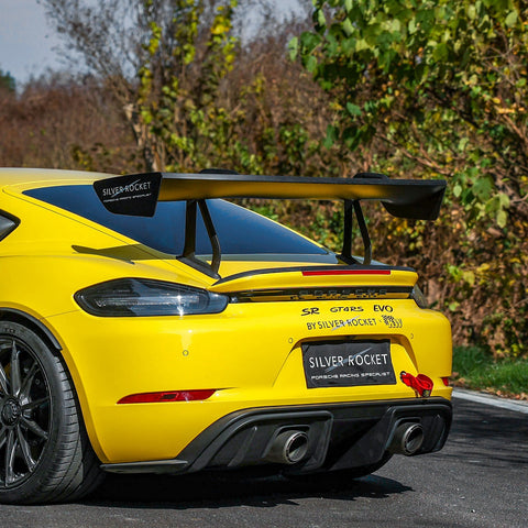 SR GT4 RS DRY CARBON FIBER 3-INCH WING RISER [PORSCHE 718 Cayman GT4 RS]