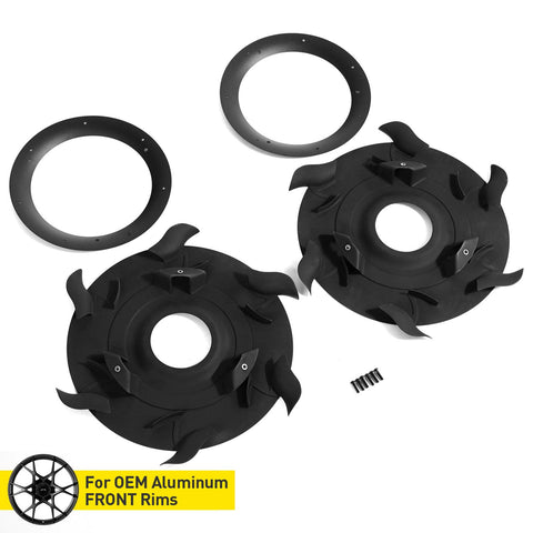 SR DRY CARBON FIBER TURBOFAN AERODISC PRO (for Aluminum FRONT Rims) [PORSCHE 718 GT4 RS]