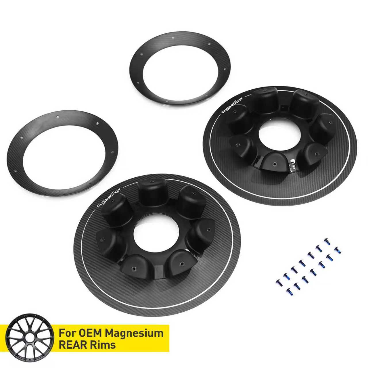 SR DRY CARBON FIBER R-HR AERODISC (for Magnesium REAR Rims) [PORSCHE 718 GT4 RS]