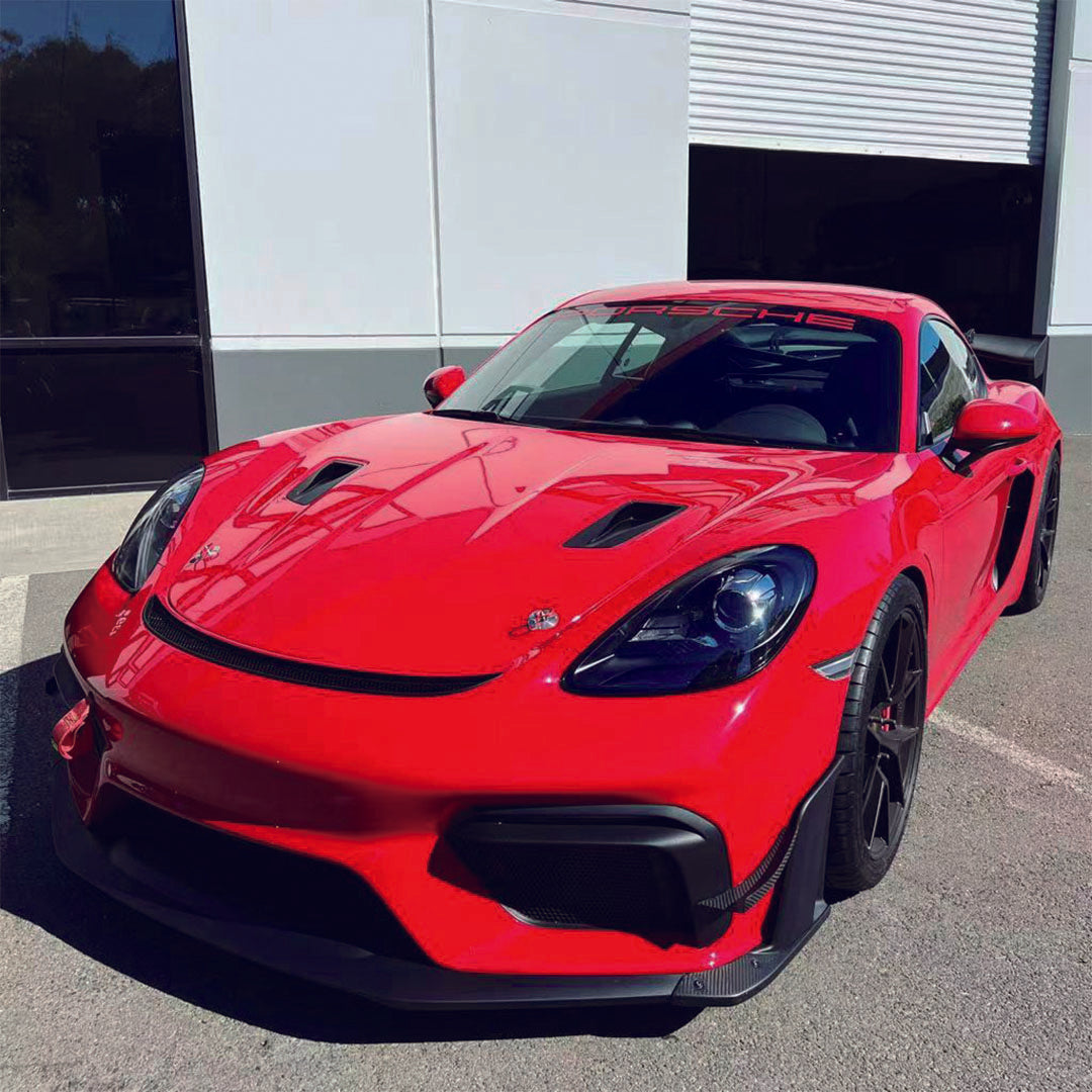 SR DRY CARBON FIBER LOWER SIDE SPOILER [PORSCHE 718 Cayman GT4 RS/Clubsport]