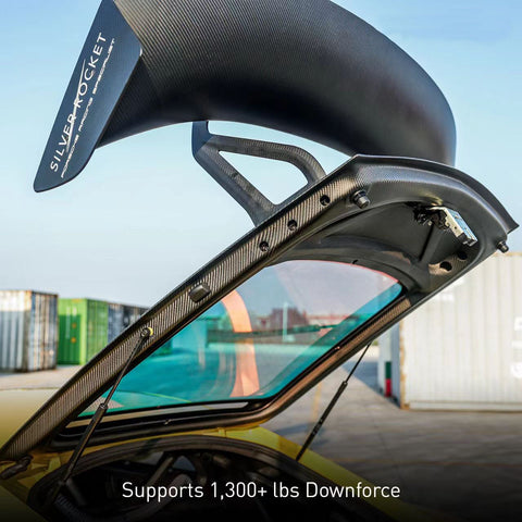 SR DRY CARBON FIBER V-FRAME TAILGATE [PORSCHE 718 / GT4 / RS WEISSACH PACK & STANDARD]