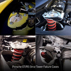 SR CUSTOMIZED PORSCHE MOTORSPORT STRUT TOWER REINFORCEMENT PLATES - 981504283_8A & 991504284_8A  [PORSCHE 718 / 981 / 991]