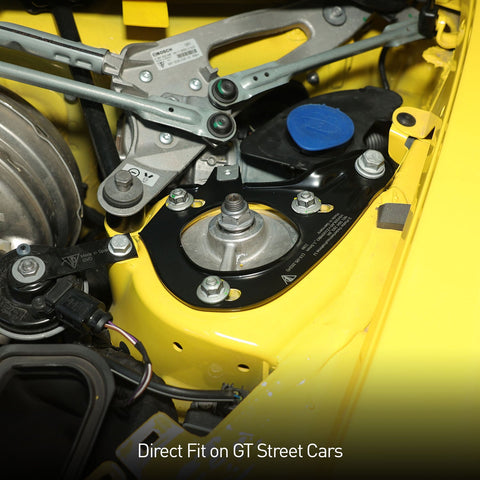 SR CUSTOMIZED PORSCHE MOTORSPORT STRUT TOWER REINFORCEMENT PLATES - 981504283_8A & 991504284_8A  [PORSCHE 718 / 981 / 991]