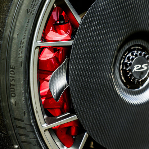 SR DRY CARBON FIBER TURBOFAN AERODISC PRO (for Aluminum FRONT Rims) [PORSCHE 718 GT4 RS]