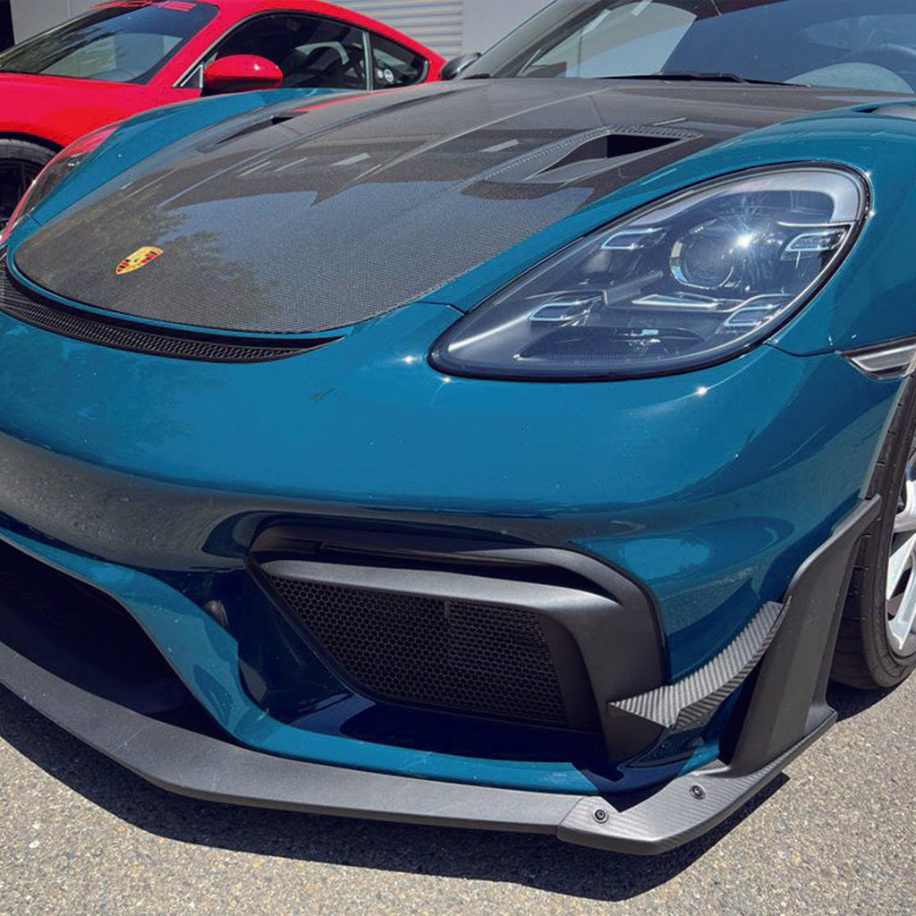 SR DRY CARBON FIBER LOWER SIDE SPOILER [PORSCHE 718 Cayman GT4 RS/Clubsport]