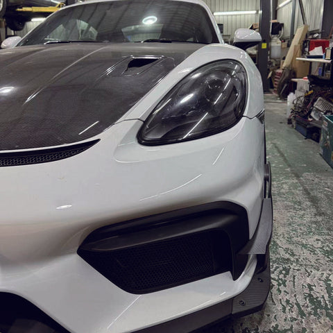 SR DRY CARBON FIBER LOWER SIDE SPOILER [PORSCHE 718 Cayman GT4 RS/Clubsport]