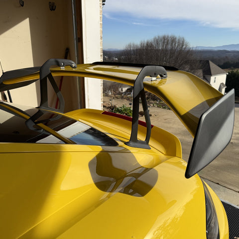 SR DRY CARBON FIBER MINI GURNEY FLAP FOR GT4 RS OEM WING [PORSCHE 718 Cayman GT4 RS]