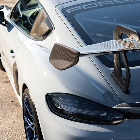 SR DRS-1 DRY CARBON FIBER ENDPLATES FOR GT4 RS OEM WING [PORSCHE 718 Cayman GT4 RS]