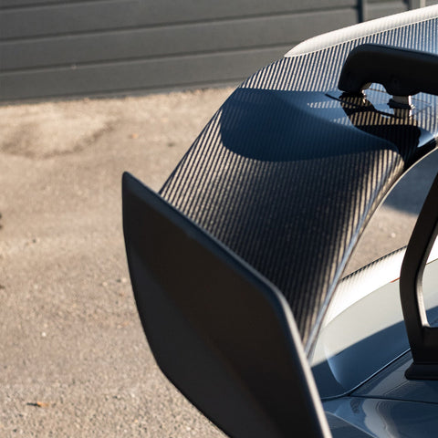 SR DRY CARBON FIBER MINI GURNEY FLAP FOR GT4 RS OEM WING [PORSCHE 718 Cayman GT4 RS]