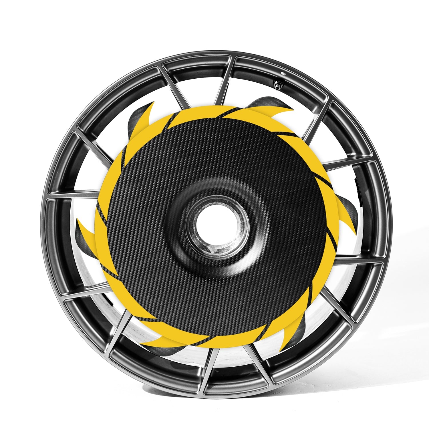 SR DRY CARBON FIBER TURBOFAN AERODISC PRO (for Aluminum FRONT Rims) [PORSCHE 718 GT4 RS]