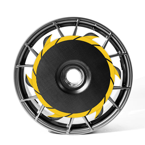 SR DRY CARBON FIBER TURBOFAN AERODISC PRO (for Aluminum FRONT Rims) [PORSCHE 718 GT4 RS]