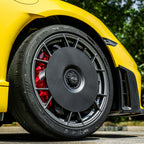 SR DRY CARBON FIBER TURBOFAN AERODISC PRO (for Aluminum FRONT Rims) [PORSCHE 718 GT4 RS]