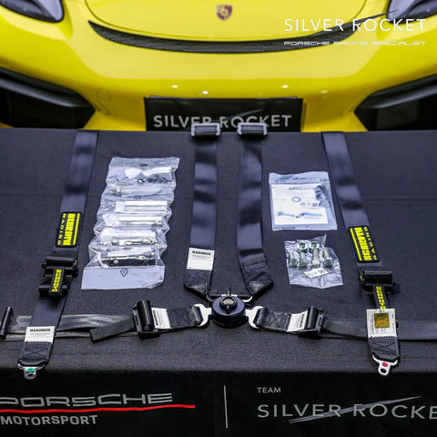 6-POINT RACING HARNESS PACK - 9GT857705A WITH MOUNTING KIT (FACTORY CLUBSPORT PACKAGE) - 98180301580 [MANTHEY RACING]