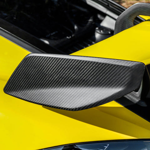 SR DRS-1 DRY CARBON FIBER ENDPLATES FOR GT4 RS OEM WING [PORSCHE 718 Cayman GT4 RS]