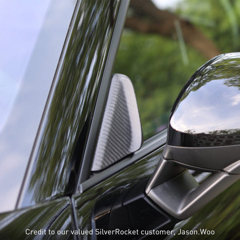 SR DRY CARBON FIBER ANTI WIND BUFFETING KIT (LEFT&RIGHT) [PORSCHE 718 Cayman GT4 RS]